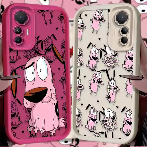 Courages Cowardly Dog Case for Xiaomi 12T 13T 14T 11T 13 12 11 Lite 5G NE POCO X6 X5 F6 F5 F3 X4 GT X3 NFC M5S M6 Pro 4G Funda