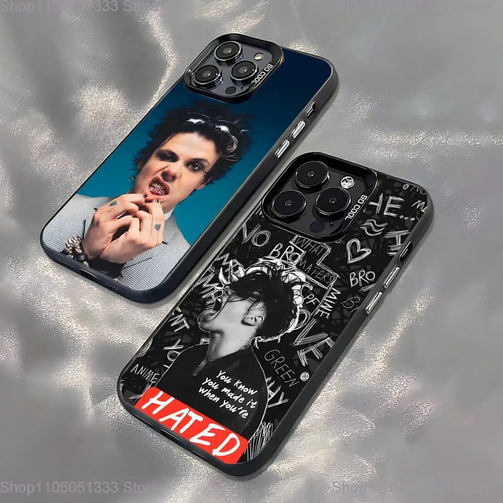 

Singer Cool Y-Yungblud Phone Case For iPhone 16,15,14,13,12,11,Pro,XS,Max,Plus,Mini,SE Black Candy Matte Shockproof Cover