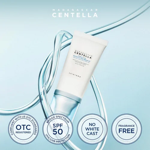 Imagen 2 del producto [Tienda Oficial SKIN1004] Hyalu-Cica Water-Fit Sun Serum UV 50ml (OTC) - Protector Solar Ligero para Uso Diario, Cosmética Coreana