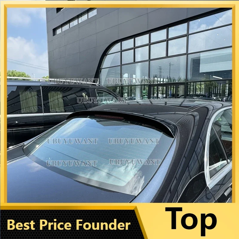 

For Benz W223 S Class S350 S400 S450 S500 S480 S680 2021 - 2024 Glossy Black Car Rear roof spoiler Wing ABS Plastic Accessories