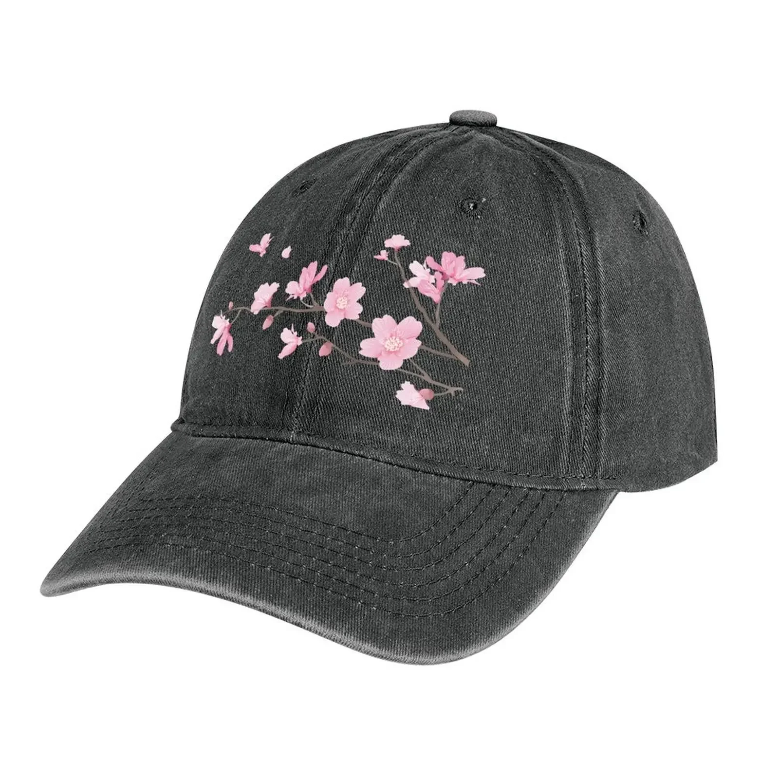 Cherry Blossom flower plant - Transparent Background Cowboy Hat birthday Visor Military Cap Man Designer Man Women's