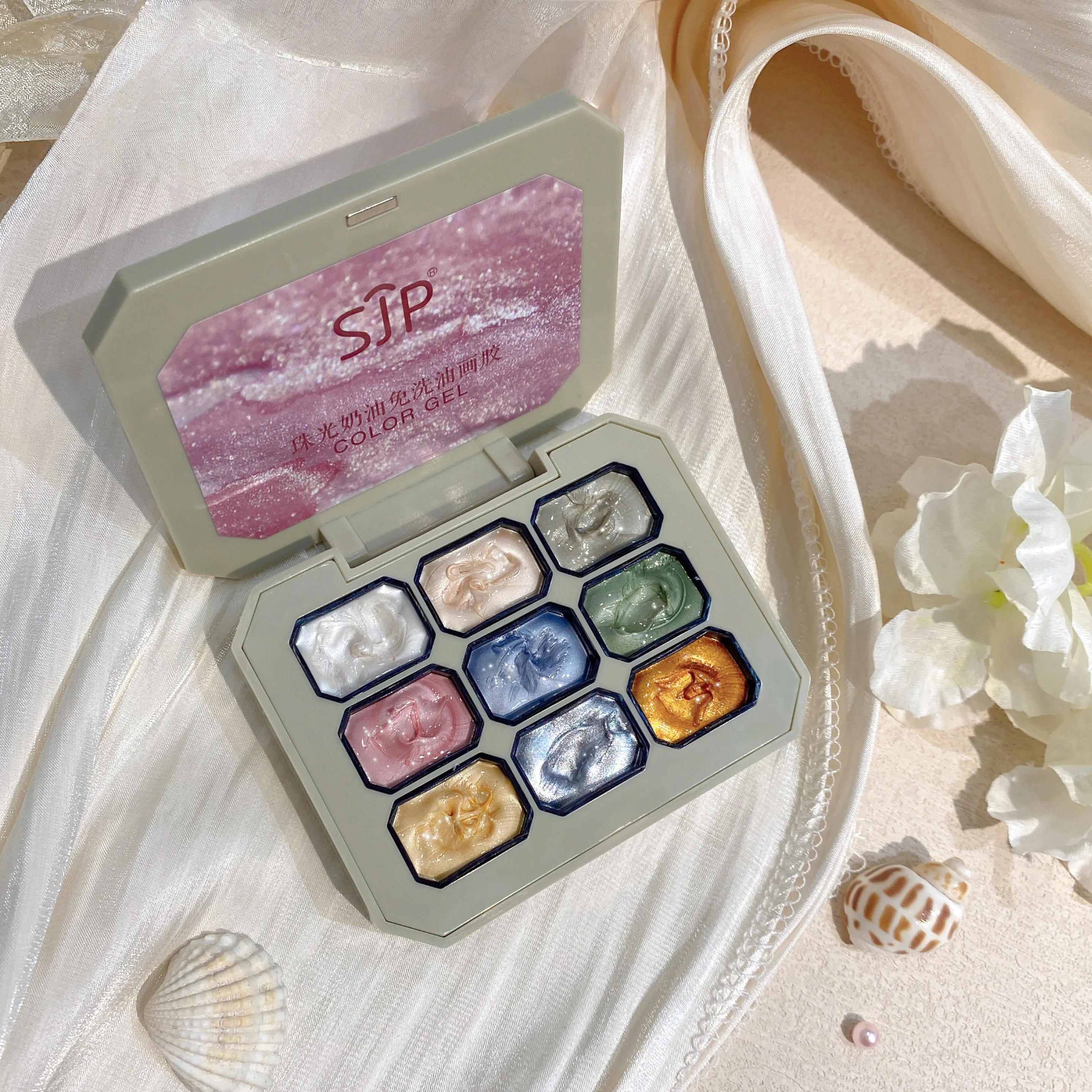 1 Stück Einfarbiges Nagellack-Gel 9-Farben-Set Hochpigmentiertes Dickflüssiges Gradient-Patting-Gel für Nagelkunst – Detail 18
