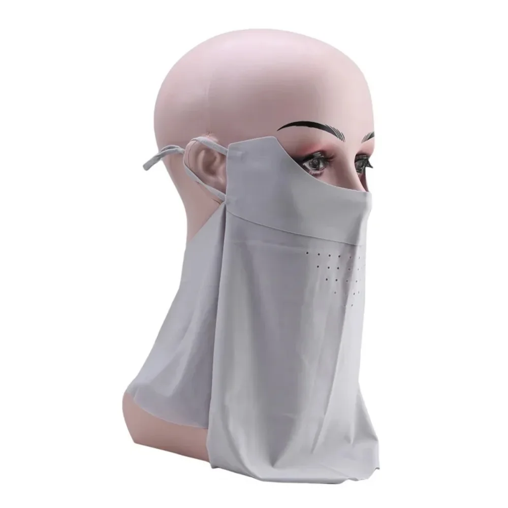 Sunscreen Mask Traceless for Women Ice Silk Anti-ultraviolet Summer Breathable Thin Cover Face image 5