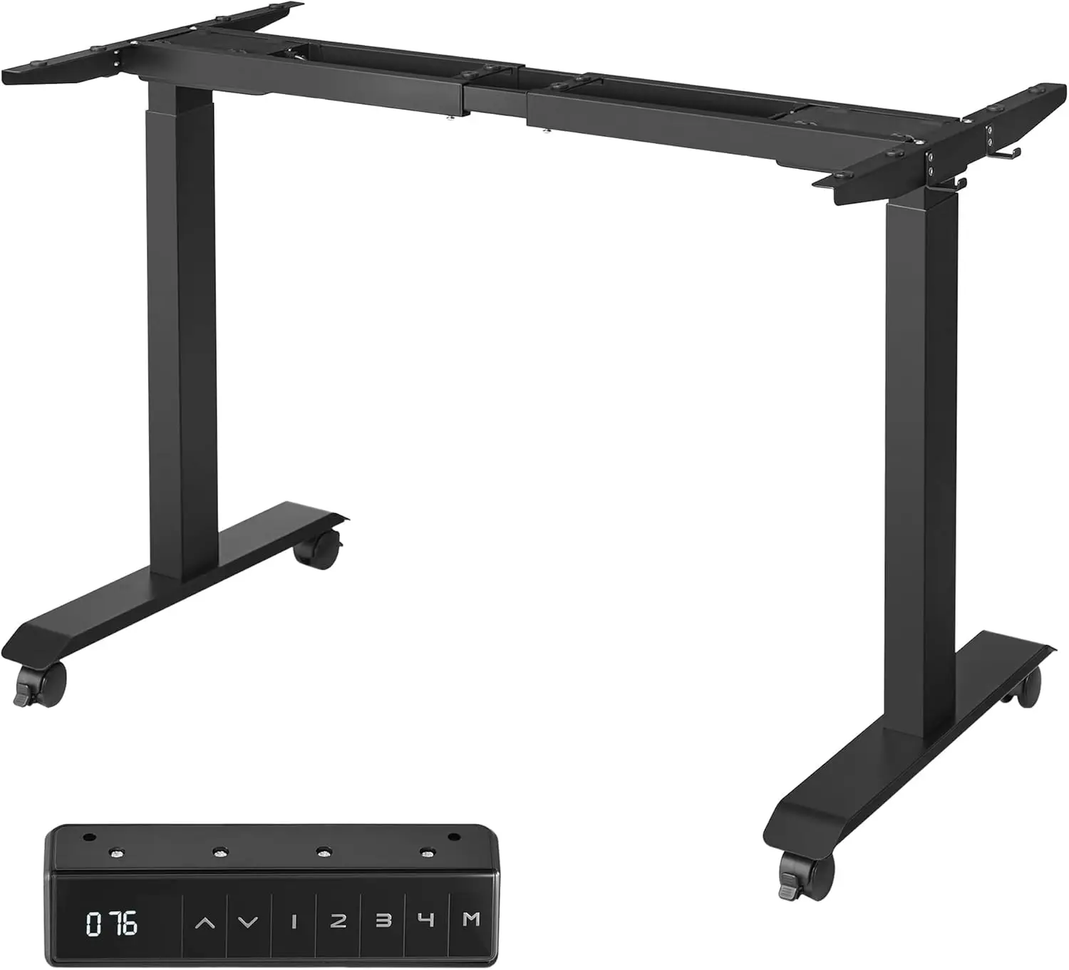 SONGMICS Desk, computer table table frame height adjustable electric