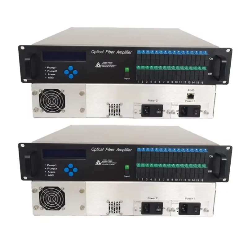 Fiber Optic Signal with 16 Ports 22 DBm 16X23Db1550  Catv Fiber Optical Amplifier SC APC Connector  WDM 4 8 32EDFA