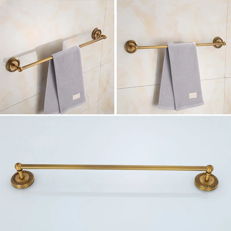 Brushed Gold Bathroom Towel Bar Wall Mounted Towel Bar Holder Toilet Roll Paper Holder Robe Hanger Hanger Bathroom Accessories