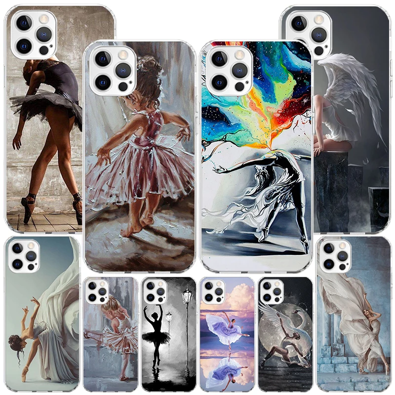 Ballerina Ballet Dancing Phone Case For iPhone 16 Pro Max 15 + 14 Plus 11 12 13 Mini Xs X XR 7 8 SE Personalized Gift Print Cove