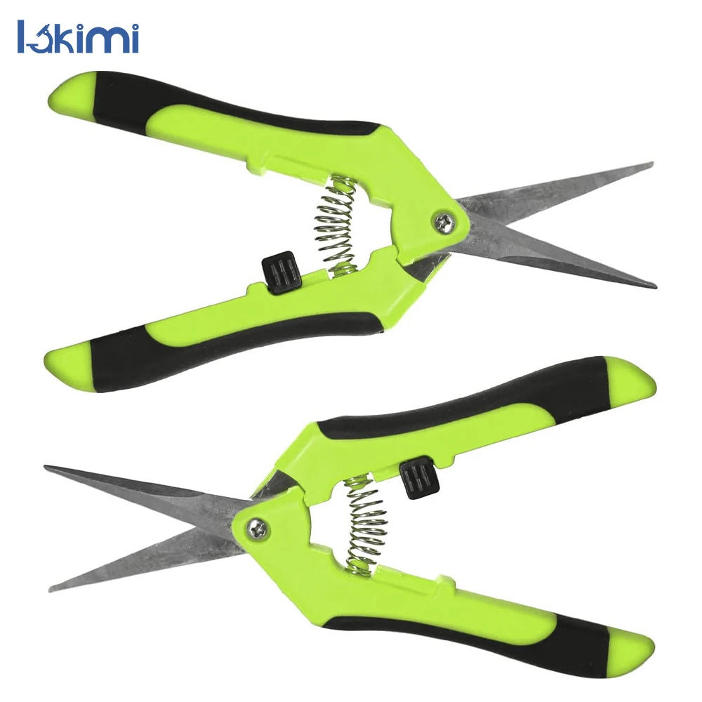 

Pruning Shears 6.5 Inch - Hand Pruner, Gardening Scissors with Straight Elbow Stainless Steel Blades LA-AA57