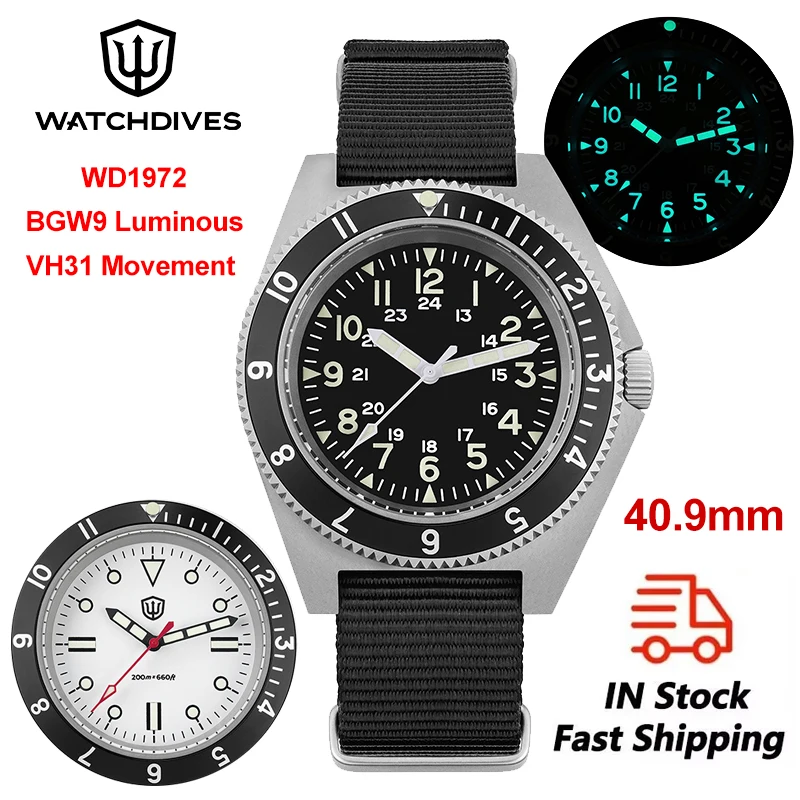 Vintage Watch Collecting - Watchdives WD1972 Quartz Watch VH31 Sweep