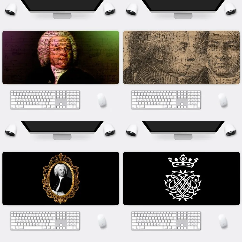 

Composer J-Johann Sebastian Bach S Mousepad Office Large Small Mouse PC Computer Game Keyboard Rubber Anti-Slip Mice Mat Big