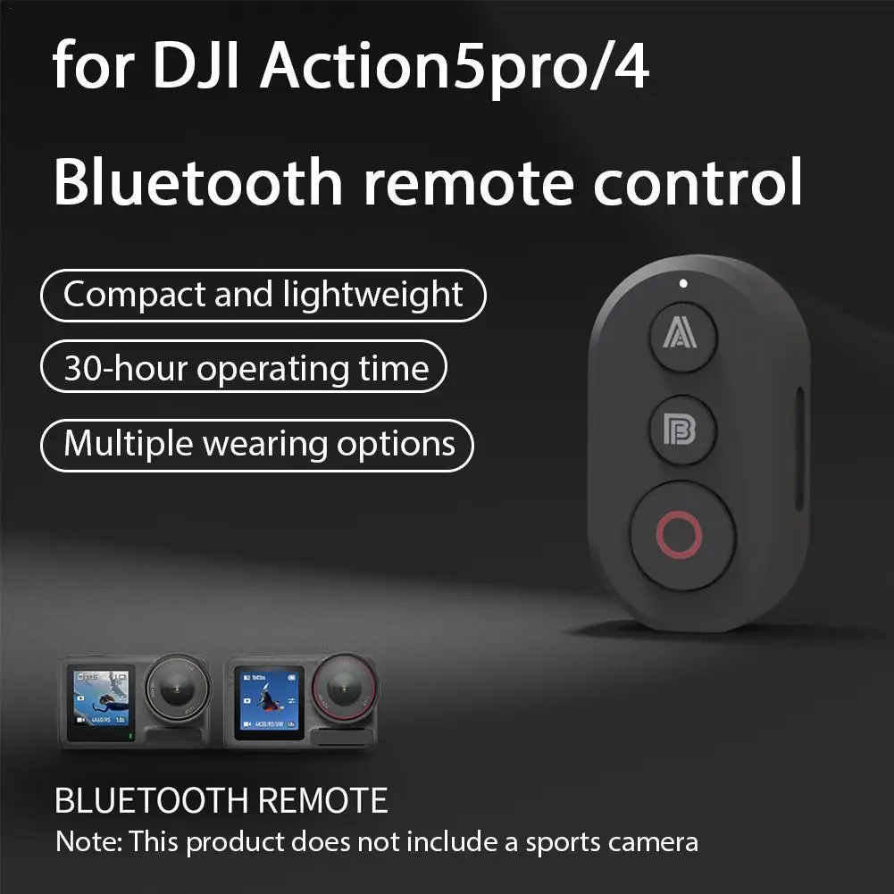 

Camera Shutter Remote Control - Bluetooth Wireless Selfie Button Clicker - For DJI Action5pro/4 Bluetooth Remote Control