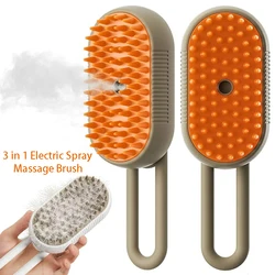 Pet Steam Brush Cat Dog Cleaning Steamy Spray Massage Beauty Comb 3 In 1 Hair Removal Grooming Supplies Pets Accessories