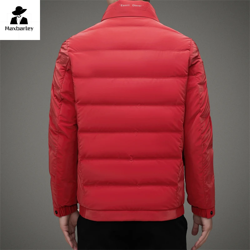 2024 New 95% White Duck Down Jacket Men's Winter Business Luxury stand collar Windproof Warm Coat high quality Short Down Jacket