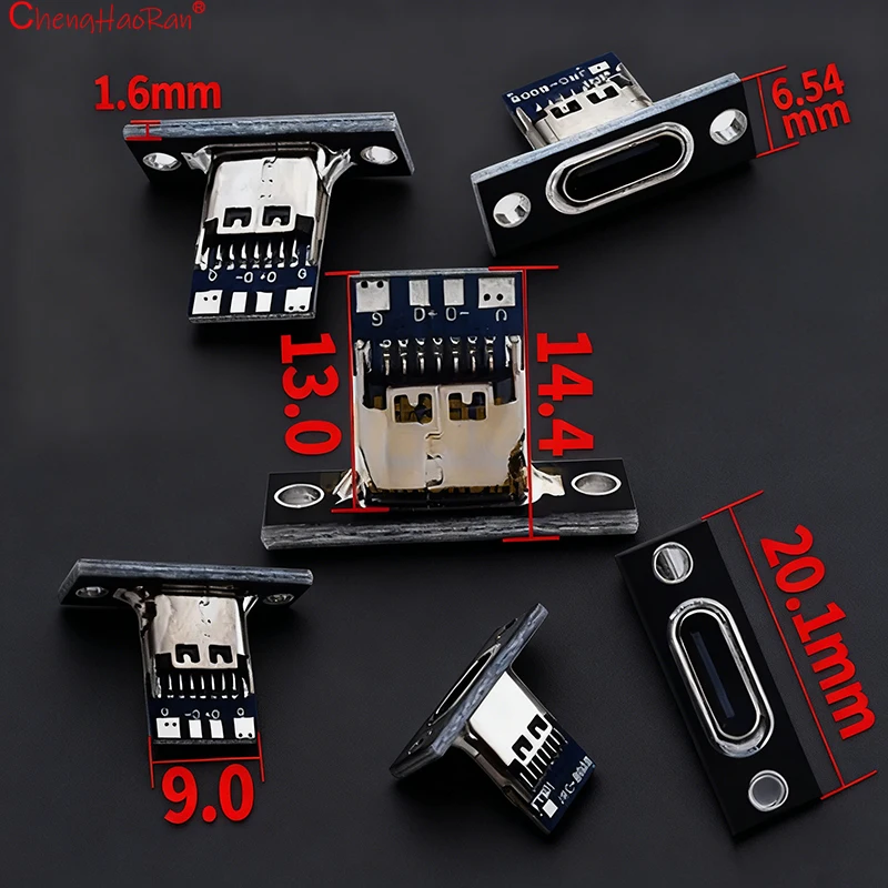 2/5/10PCS  Plate 3.1 Type-C Female Connector Jack 2Pin 4Pin USB Jack  Data Charging Port Small Electrical Charging Base