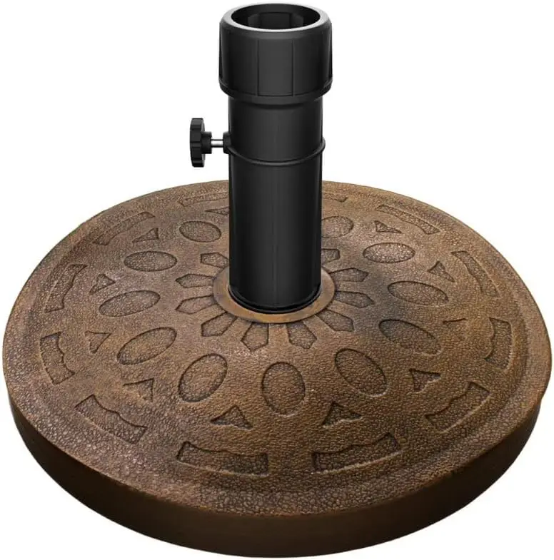 

Подставка для зонтов - утяжеленная (34 фунта) напольная подставка для зонтов из смолы и цемента для использования на террасах, патио или у бассейна