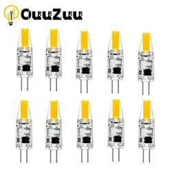 Lámpara LED COB de 10 piezas, bombillas G4 mini COB de 6W, CA, CC, 12V, 220V, luces de vela, reemplazo de 30W, 40W, halógena para foco de araña