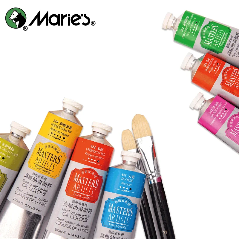

Marie's Single Oil Paint 200ml Artist Grade Oil Paint Advanced Recommended Painting Color Series Professional Painting