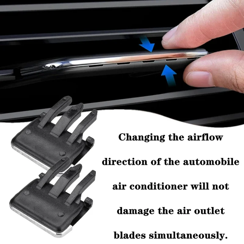 2Pcs Car Dashboard Air Conditioner Outlet Pick AC Vent Grille Tab Clip Replacement Accessories Kit For Toyota Corolla 2007–2013