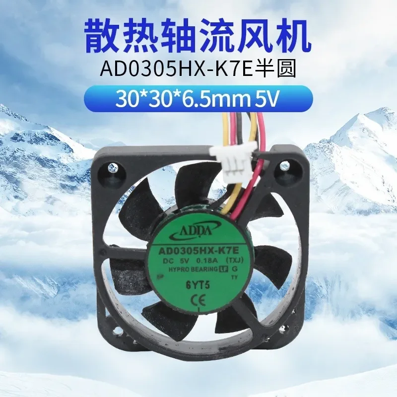 New ADDA Xiexi AD0305HX-K7E Micro 3cm Small Fan for 3006 DC5V 0.18A 3-Line Speed Measurement