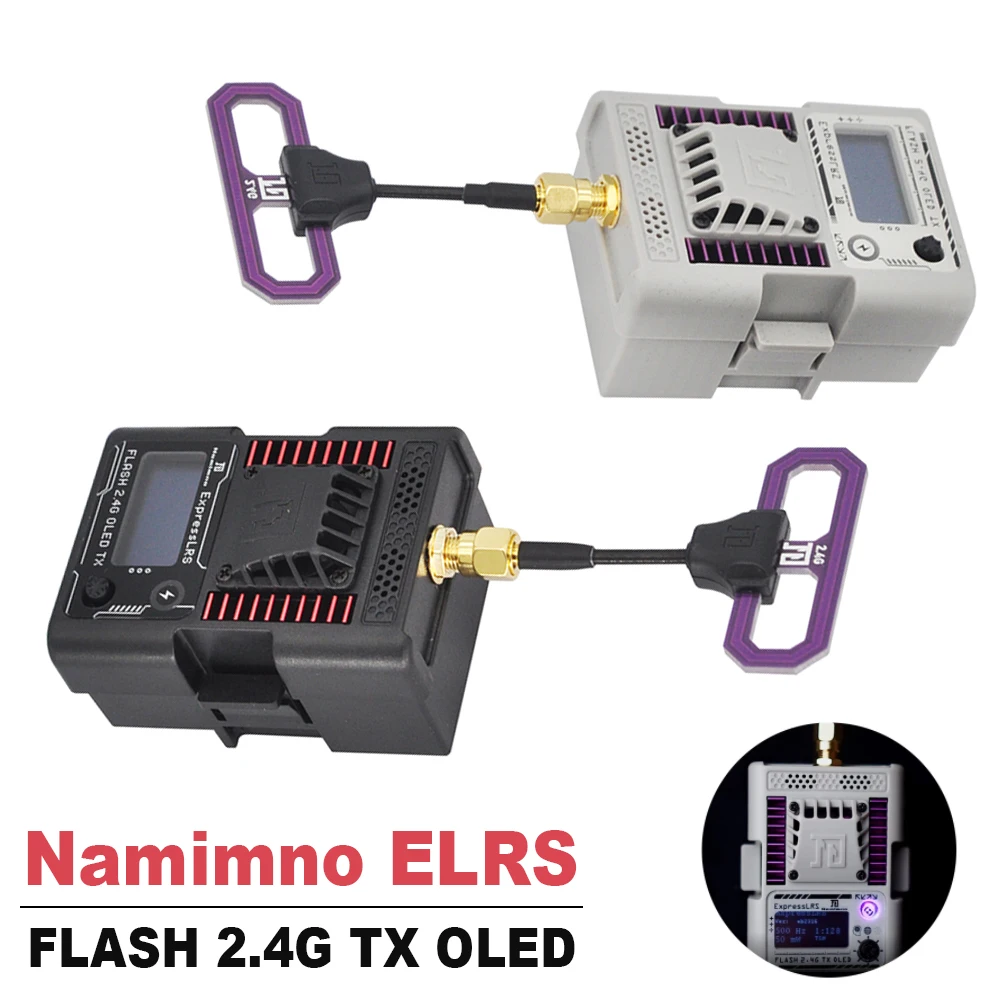 1000mw Namimno ELRS 2.4GHz Flash TX V2 Module With OLED Low Latency High Refresh Rate Mini Receiver ExpressLRS For RC FPV Drone