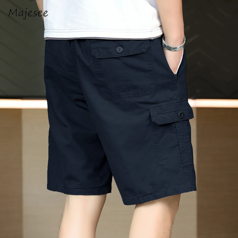 4 Color Shorts Men Summer Solid  Leisure Breathable Chic Streetwear Cozy Cool Japanese Safari Style Simple Prevalent 2023