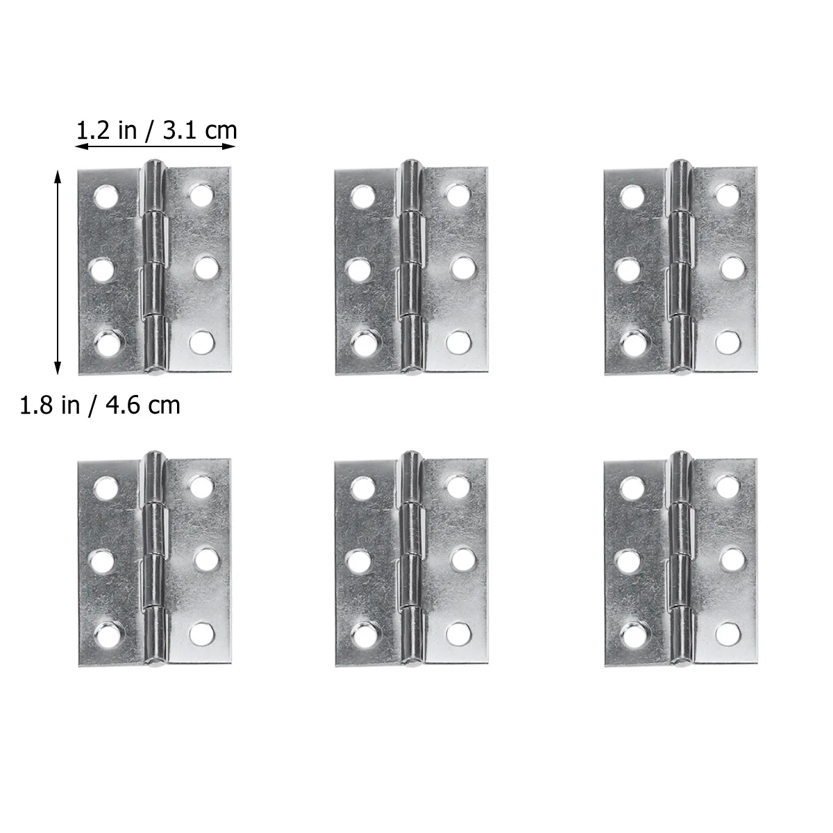 

10pcs Stainless Steel Hinges 31x5x1mm Silver Cabinet Hinges Drawer Hinge Jewelry Box Repair Storage Box Home Shop Use