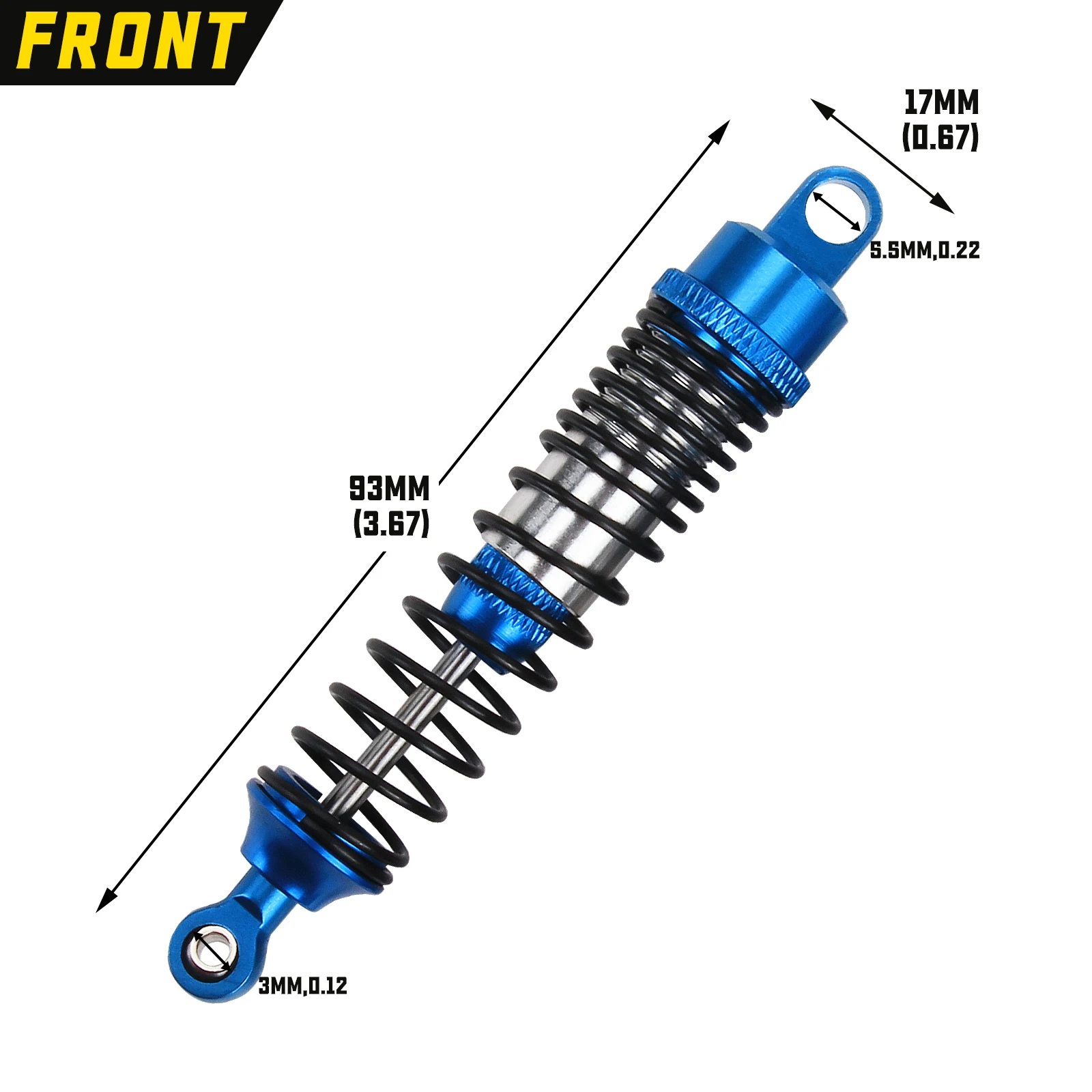 RCAWD 4개 세트 합금 전후방 쇼크 업소버 댐퍼 1/10 레드캣 블랙아웃 SC PRO XTE XBE PRO SCPRO 쇼크 업소버 업그레이드 부품