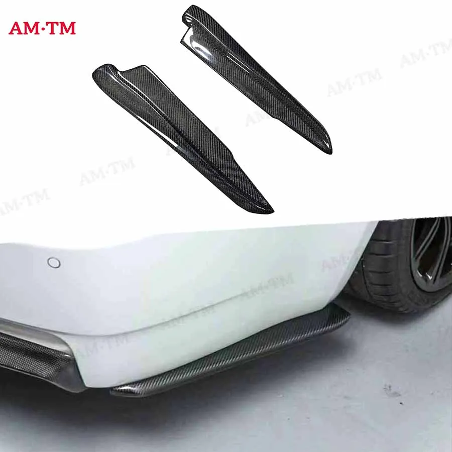 

For BMW 3 Series E92 M3 Coupe E93 Cabriolet 08-12 Carbon Fiber wrap angle Car Rear Bumper Splitter Corner Trim Cover Rear Chin
