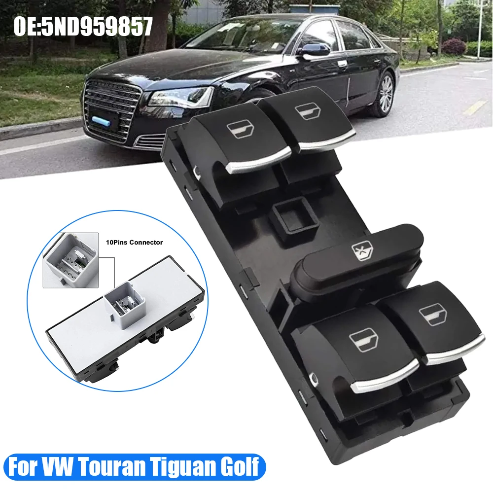 

For VW Touran Tiguan Passat B6 B7 CC Golf Mk5 MK6 Jetta III Driver Side Window Master Control Switch 5ND959857 Interior Parts