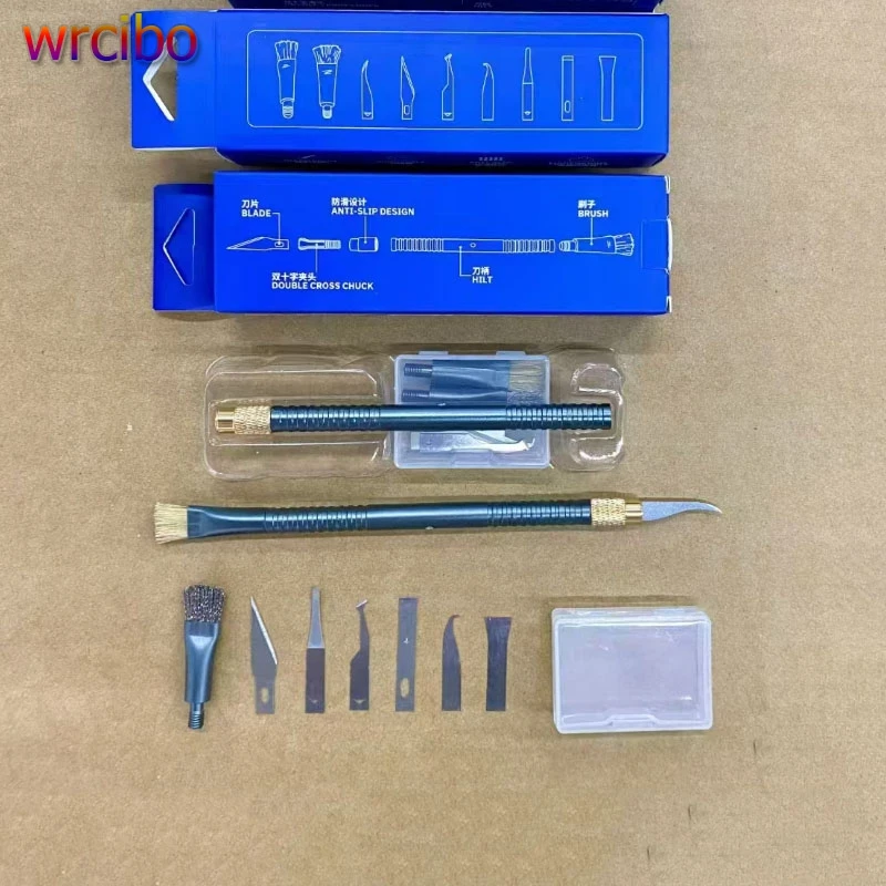 

Набор ножей для ремонта телефона Wrcibo/стальная щетка, чип материнской платы, удаление клея, IC Pad, чистка печатной платы, процессор, очистка пыли, печатная плата, инструмент для ремонта BGA