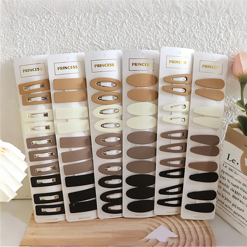10 sztuk moda kolor kawy geometryczna kropla wody kwadratowy ornament spinki do włosów dla kobiet dziewczynki słodkie spinki do włosów dziecięce akcesoria do włosów