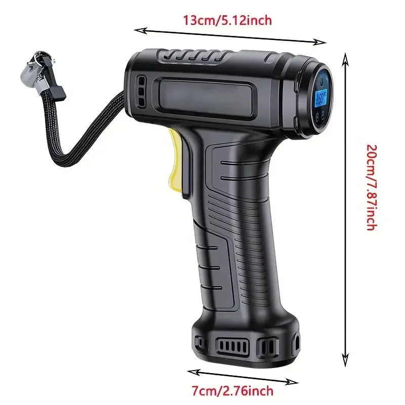 Gonfiatore elettrico portatile per pneumatici compressore d'aria portatile senza fili/cablato pompa gonfiabile pneumatico digitale per auto bicicletta palla