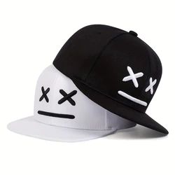 Unisex XX Smiling Face Embroidery Hip-hop Hats Spring Autumn Outdoor Adjustable Casual Baseball Caps Sunscreen Hat