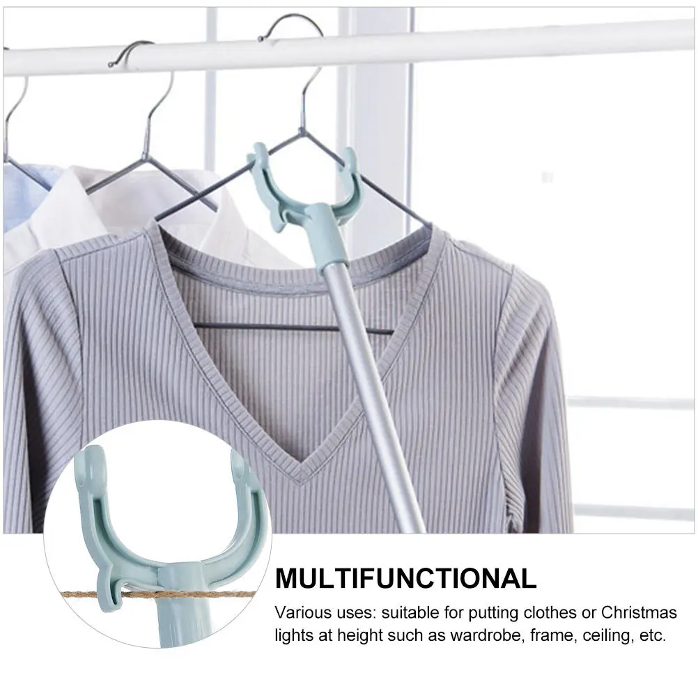 

Retractable Clothes Pole Aluminum Alloy Plastic Lightweight Extendable Clothes Drying Rod for Wardrobe Balcony Household