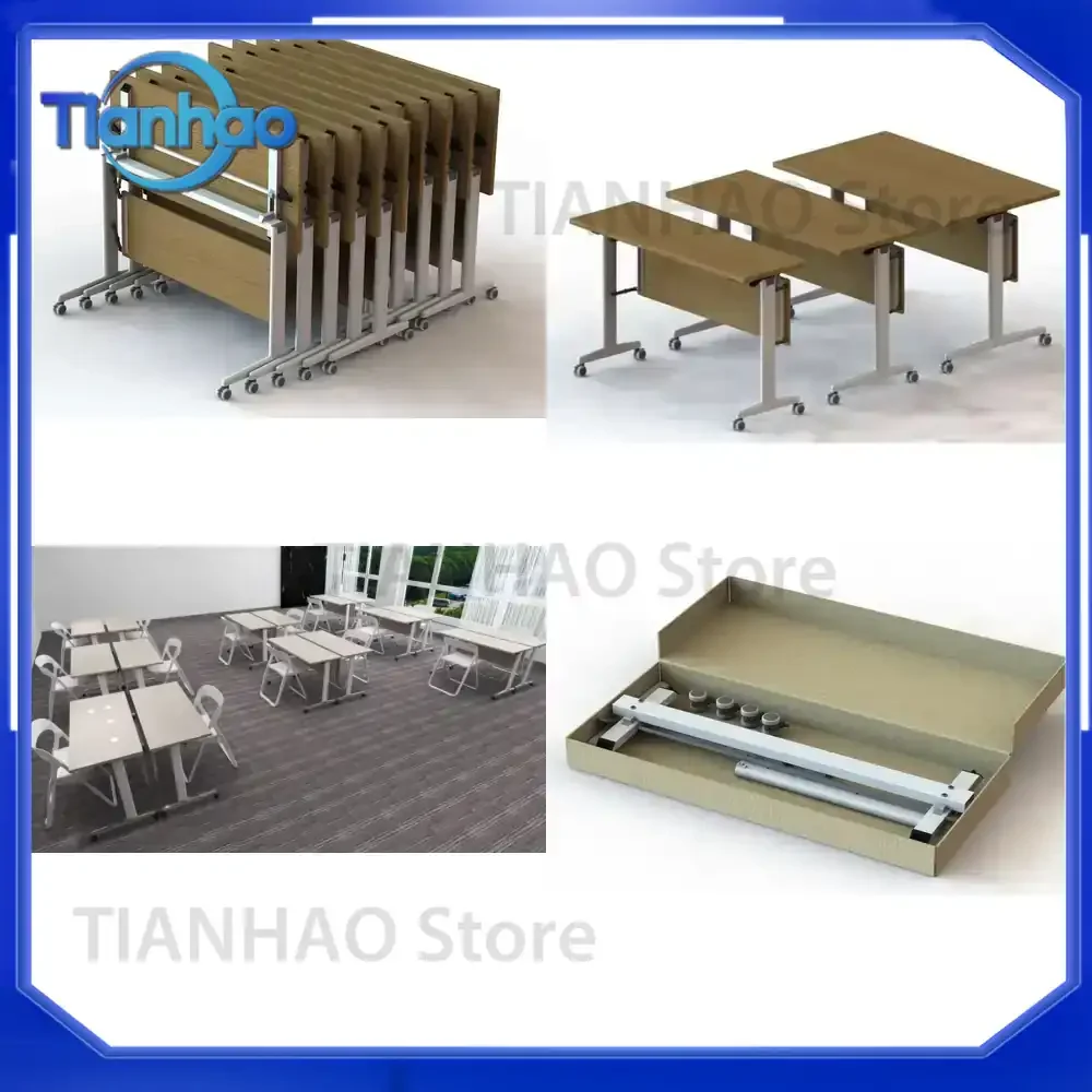 Folding Training Table Computer Desk Meeting Desk with Wheels for 2026 Cost-Effective Use