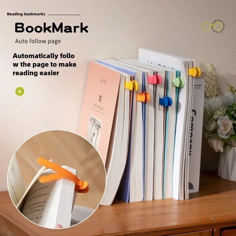 Smart Bookmark Silicone Bookmark Clip Creative Staionery Notebook Page Divider Supplies Bookmark for Reading Lovers