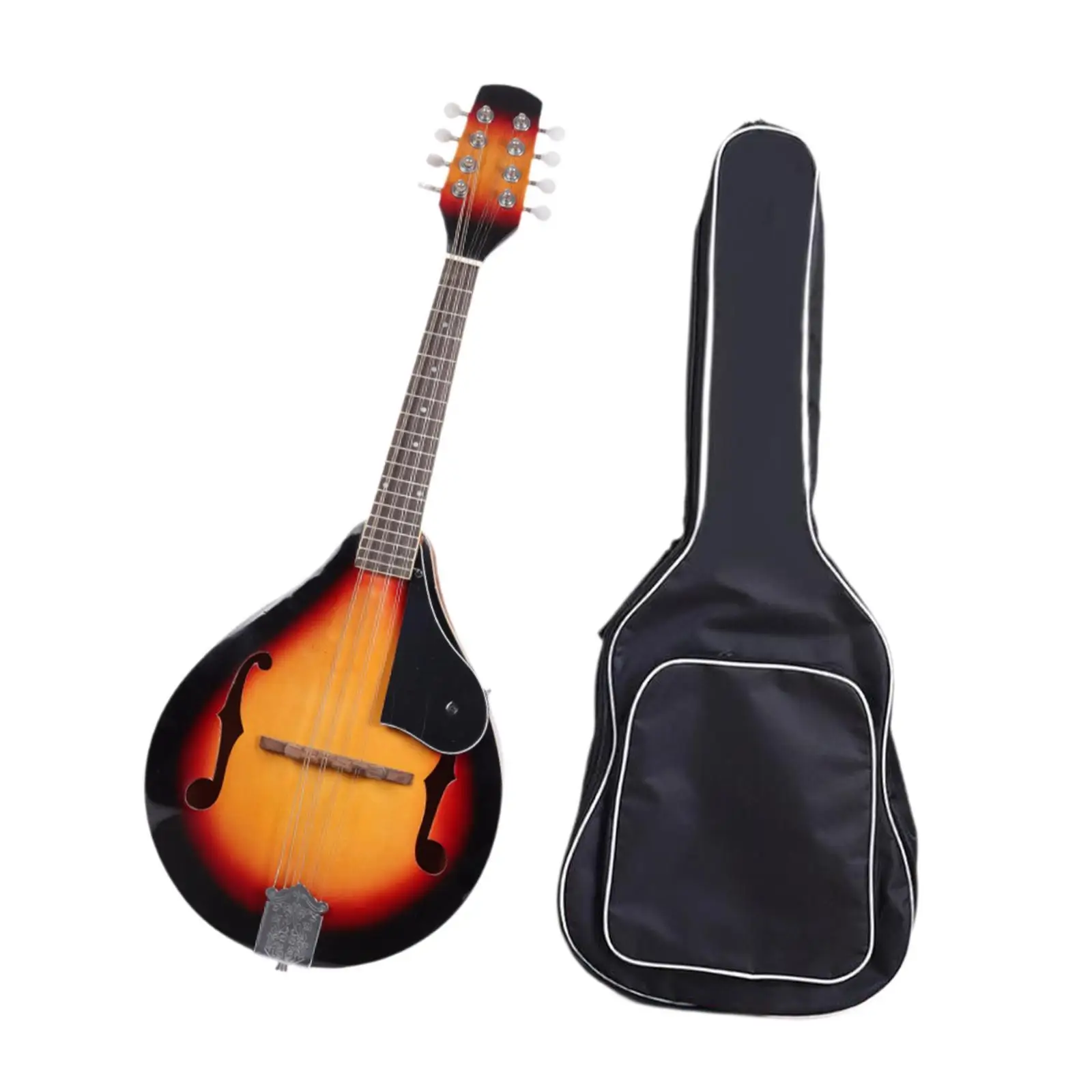 

Mandolin Musical Instrument Classical Bright Tone Portable with Mandolin Gig Bag for Beginner Concert Show Performance Practice