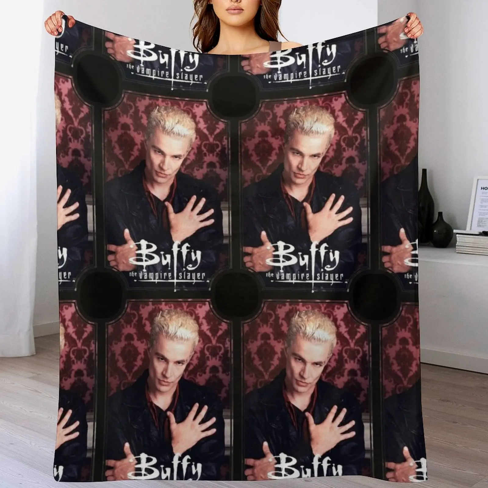 

BUFFY - SPIKE Throw Blanket warm for winter Beautifuls Furrys Luxury Designer Blankets