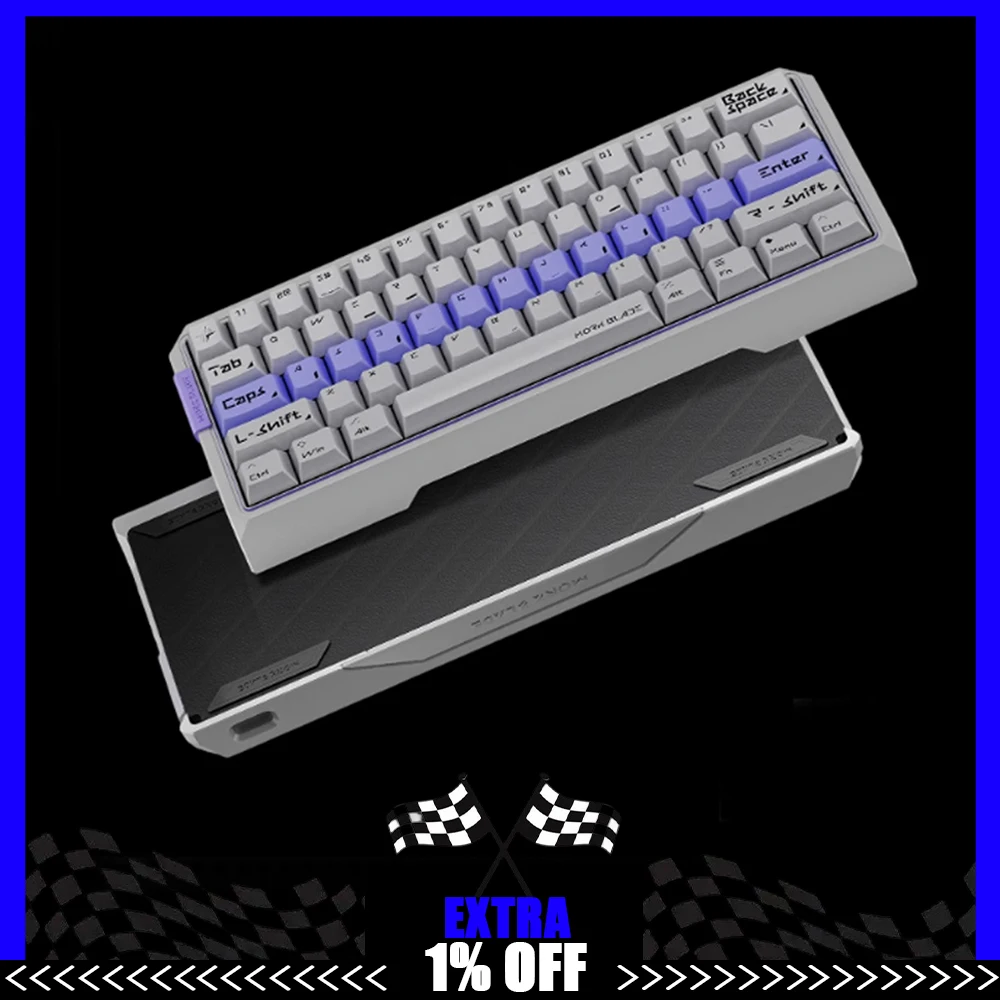 

Проводной магнитный переключатель Morkblade Mk60, механическая клавиатура, двойное положение лампы, алюминий, 0,001 мм, индивидуальная клавиатура, подарок 6