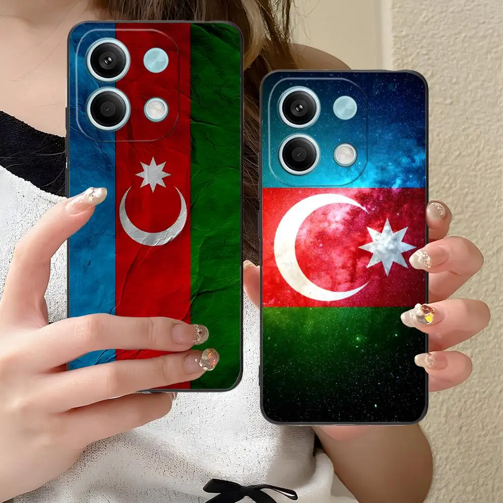 أذربيجان العلم قضية الهاتف المحمول ل Xiaomi Redmi ملاحظة 14 13 12 11 S برو زائد 4G 5G اللون الطباعة غطاء غطاء الهاتف الذكي #4