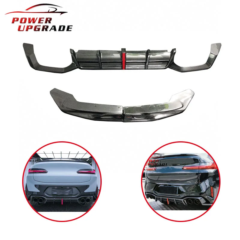 

For BMW X3M F97 X4M F98 LCI 2022 Rear Diffuser Rear Bumper Carbon Fiber Car Body Kit