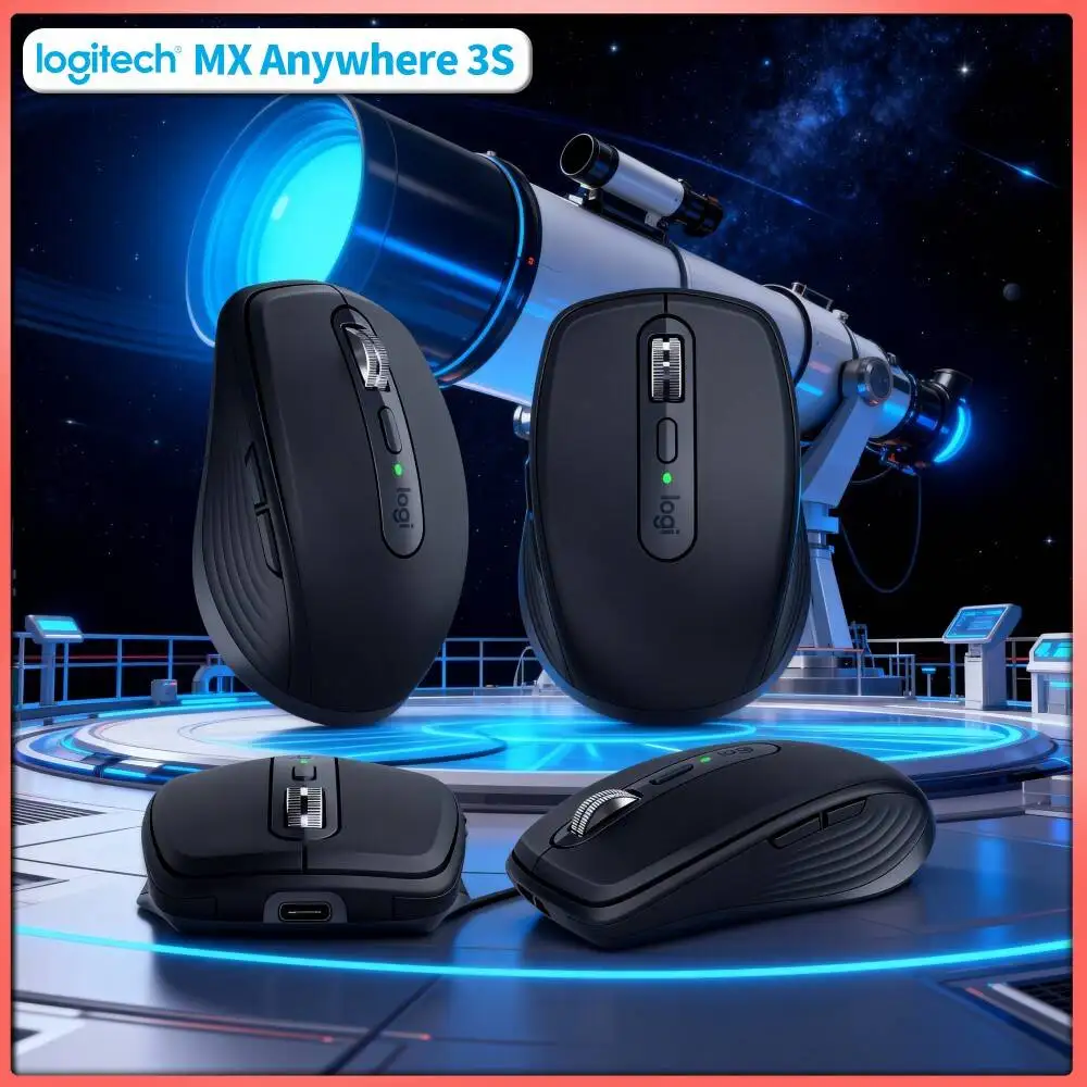 

Wireless MX Anywhere 3S - Darkfield 8K DPI, MagSpeed Scroll, USB-C Fast Charge, Great for Pet Field Research & Remote Office