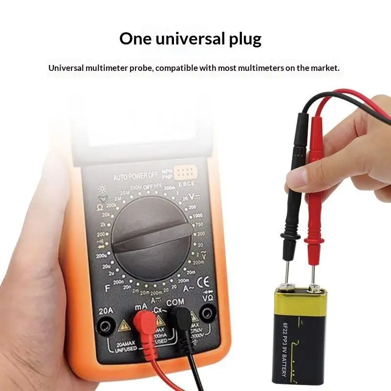 【BA】1pair Multimeter Test Probes Leads Cables With Banana Connectors For IC Component Testing Multimeter Test Kit
