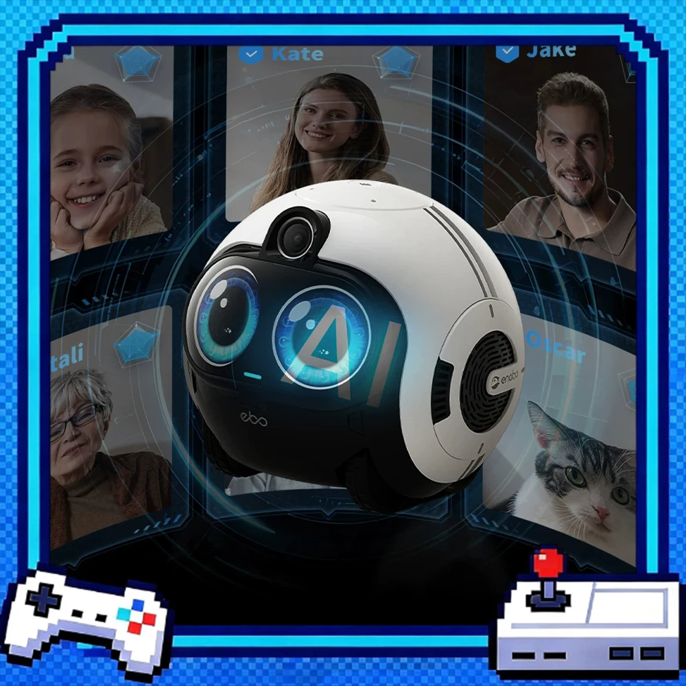 Robot Inteligente Enabot EBO Max, Interacción Antropomórfica, Robot de Patrulla y Atención, Recarga Automática, Acompañamiento para Personas Mayores y Niños, Regalos