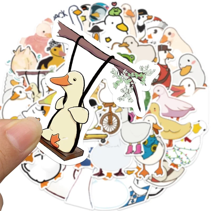 10/30/50PCS Cute Simple Duck PVC Sticker Aesthetic Children\'s Korean Stationery School Supplies Decoration Scrapbooking for Kids