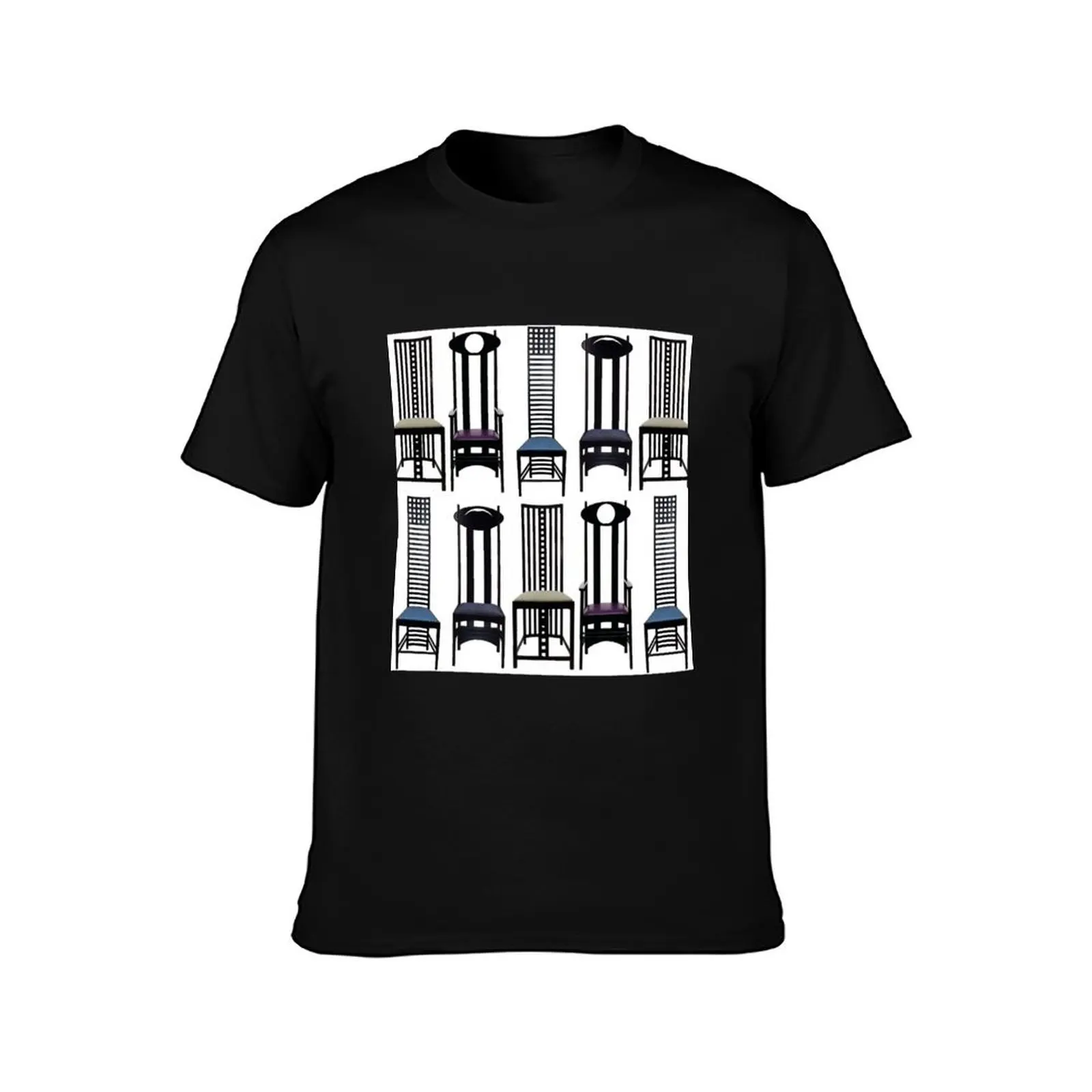 Charles Rennie Mackintosh Chairs T-Shirt Plus Size Lightweight Top T-Shirt