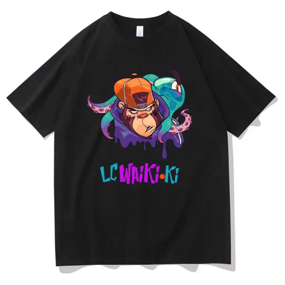 

Colorful Lc Waikiki Monkey T-shirt Male Summer High Quality Cotton T Shirts Funny Men Women Fashion Oversized Streetwear Tshirt