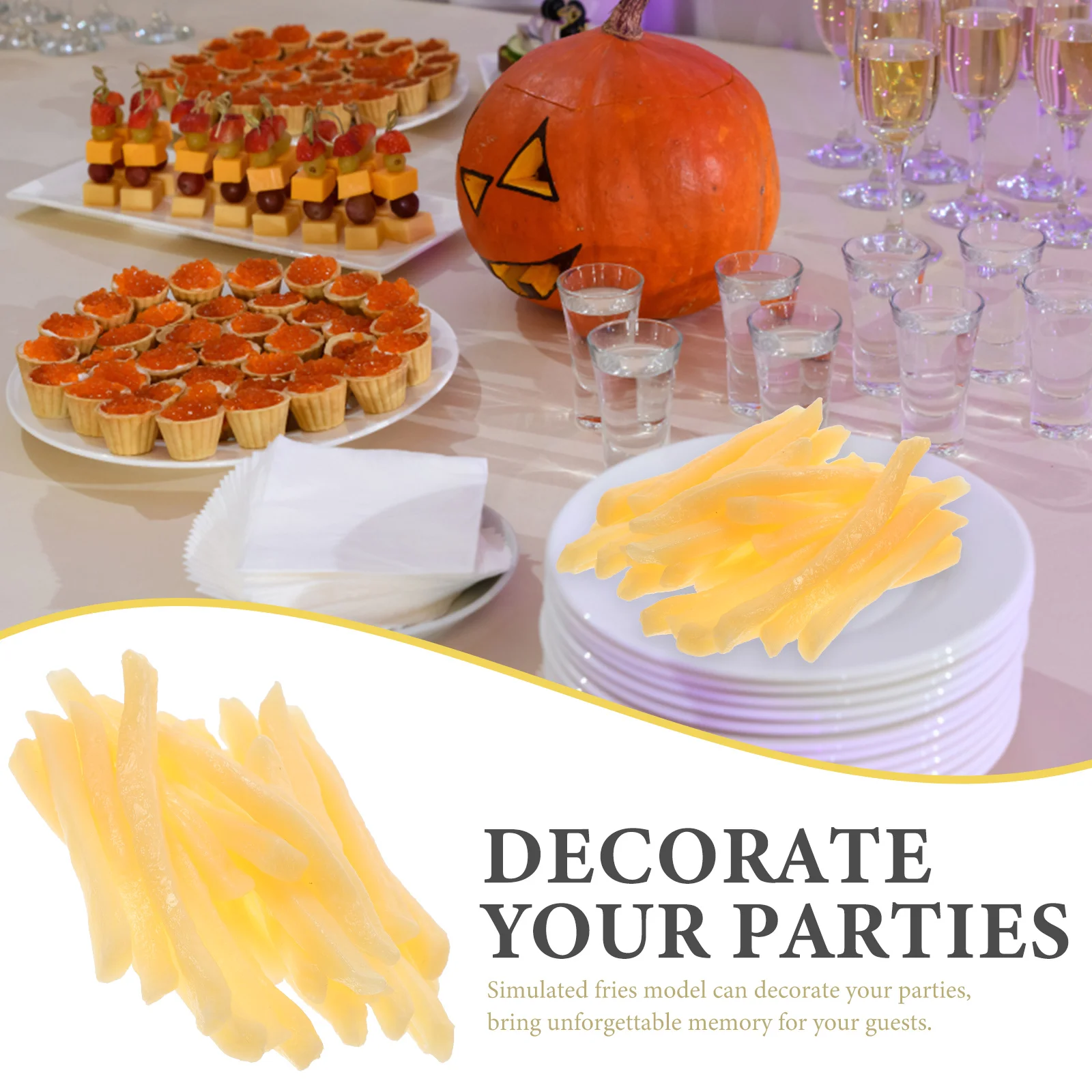 Simulation French Fries Model Simulated Imitation Props Party Decoration False Photography PVC