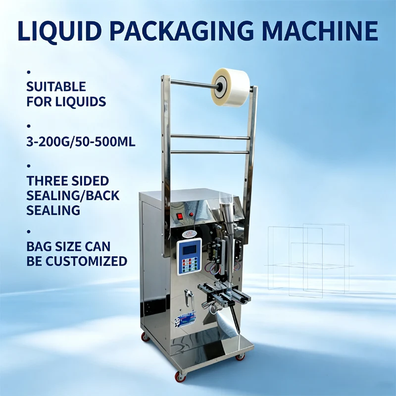 Ice Bag Macking Machine Automatic Liquid Packaging Machine For Fruit Juice Beverage, Milk, Olive Oil Quantitative Packaging Mach