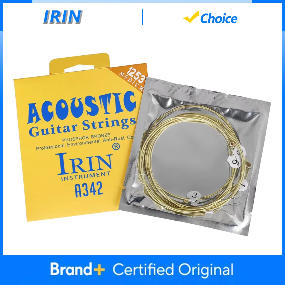 Cuerdas de guitarra acústica IRIN, cuerdas de guitarra folk de alta calidad, cuerdas de repuesto para guitarra, accesorios de guitarra de primera calidad
